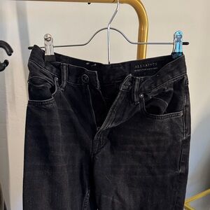 ALL SAINTS- MAZZY - straight crop jeans (black)